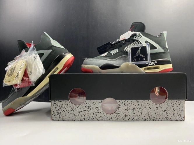 1st Kicks jordan x “bred” black 4 air 1719 red ofw SportInspired cv9388- 1119